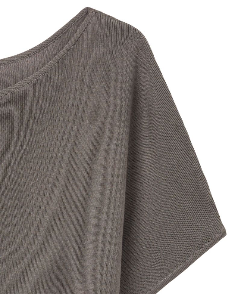 Women's Short-Sleeve Boat Neck Ruched Sweater