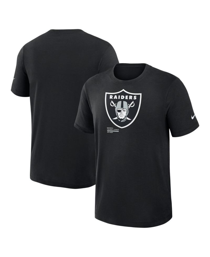 Men's Black Las Vegas Raiders Left End Run Slub Performance T-Shirt