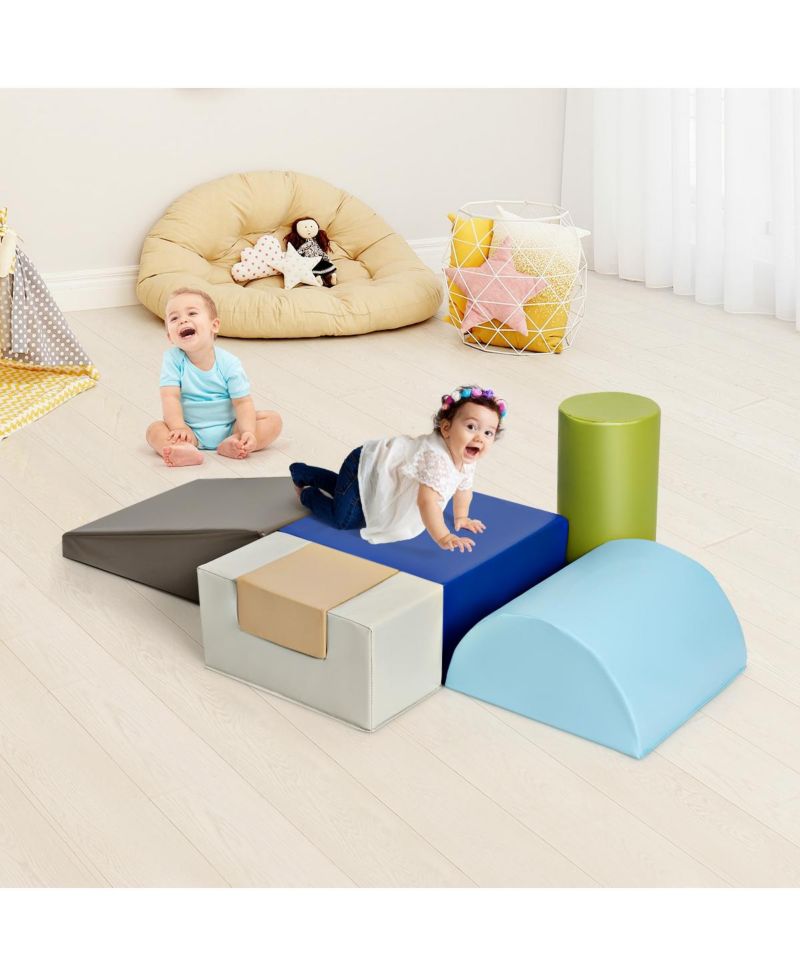 Baby & Toddler Soft Foam Indoor 6-Piece Climb Crawl Play Set