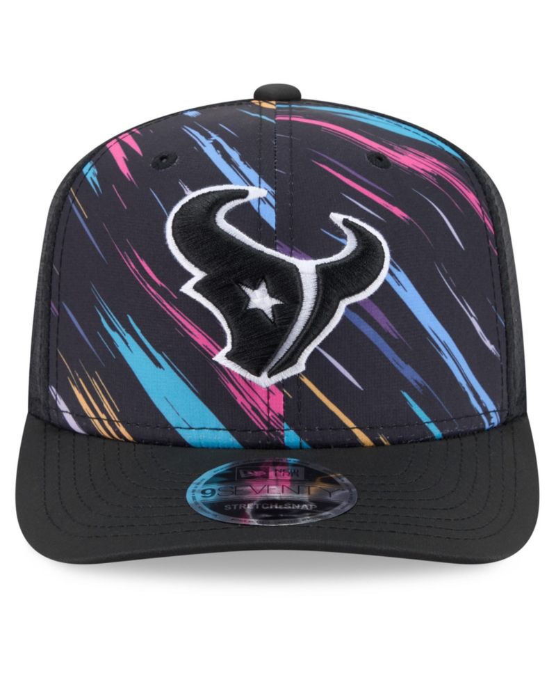 Men's Black Houston Texans 2026 NFL Cruical Catch 9SEVENTY Adjustable Trucker Hat
