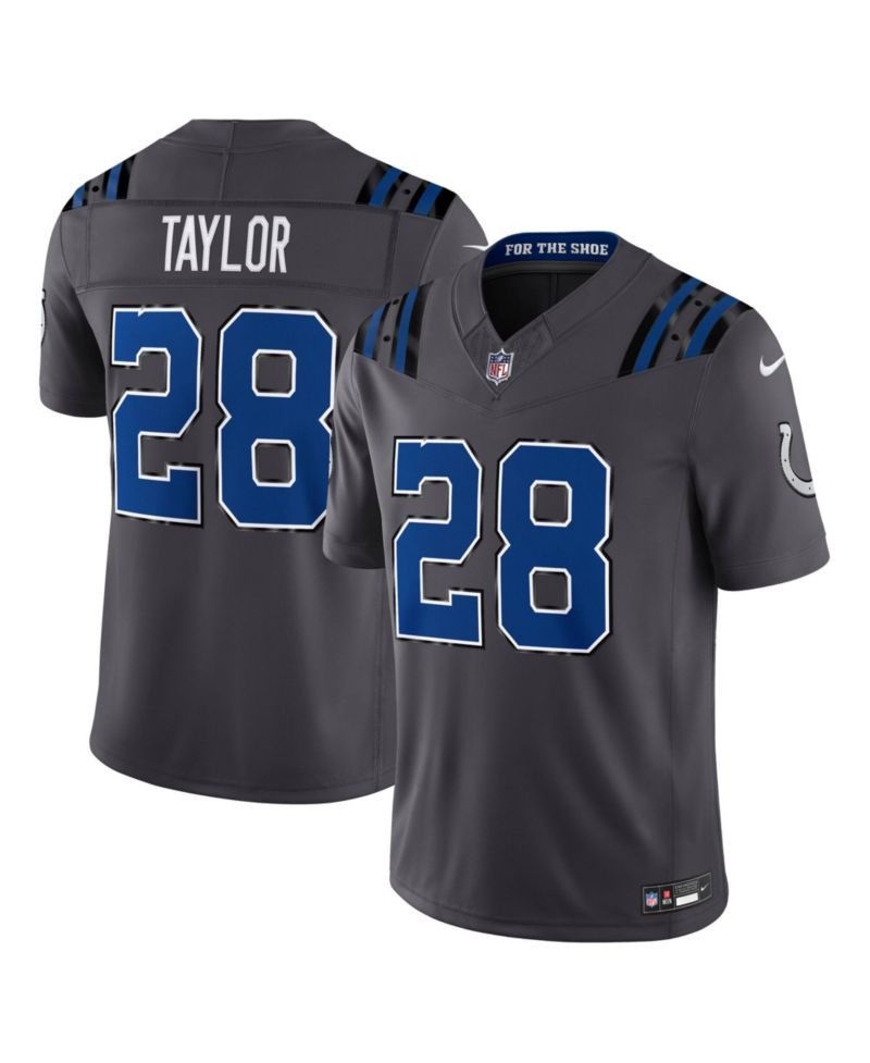 Men's Jonathan Taylor Anthracite Indianapolis Colts 2026 Rivalries Collection Vapor F.U.S.E Stitched Limited Jersey