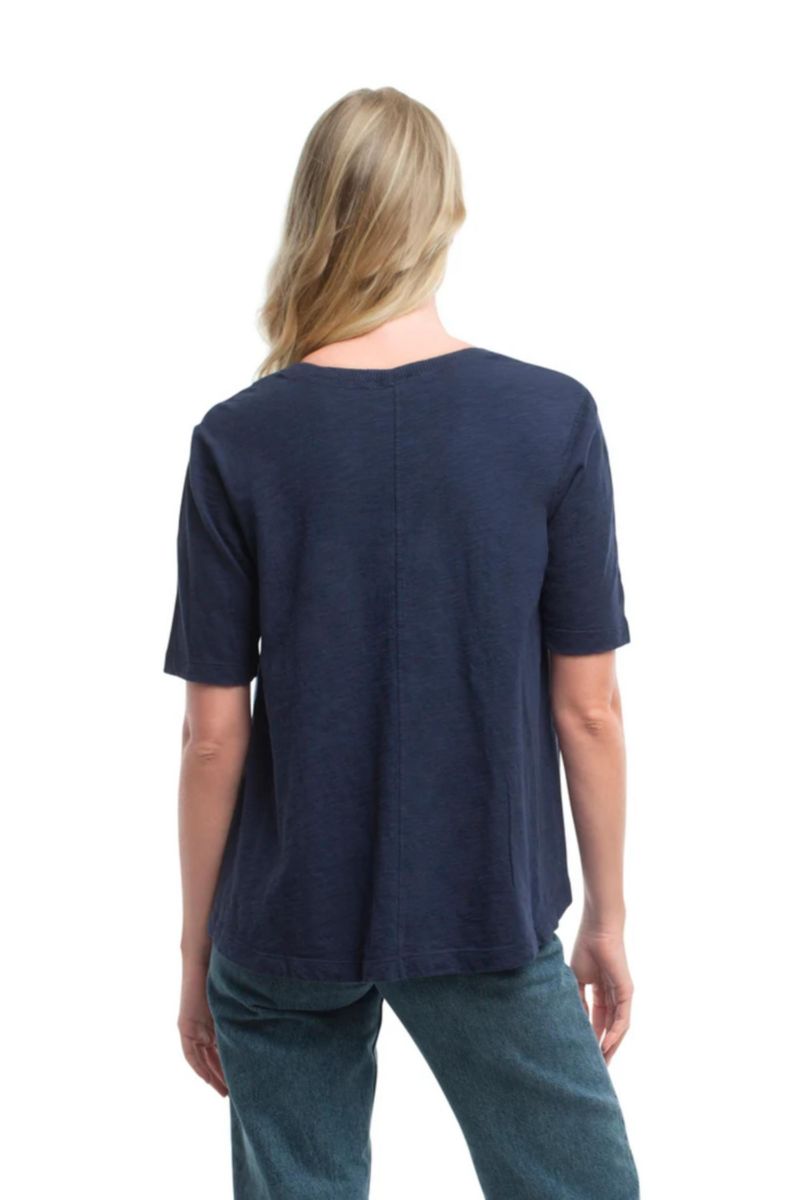 Women's Clothing Elbow Sleeve Trapeze Top