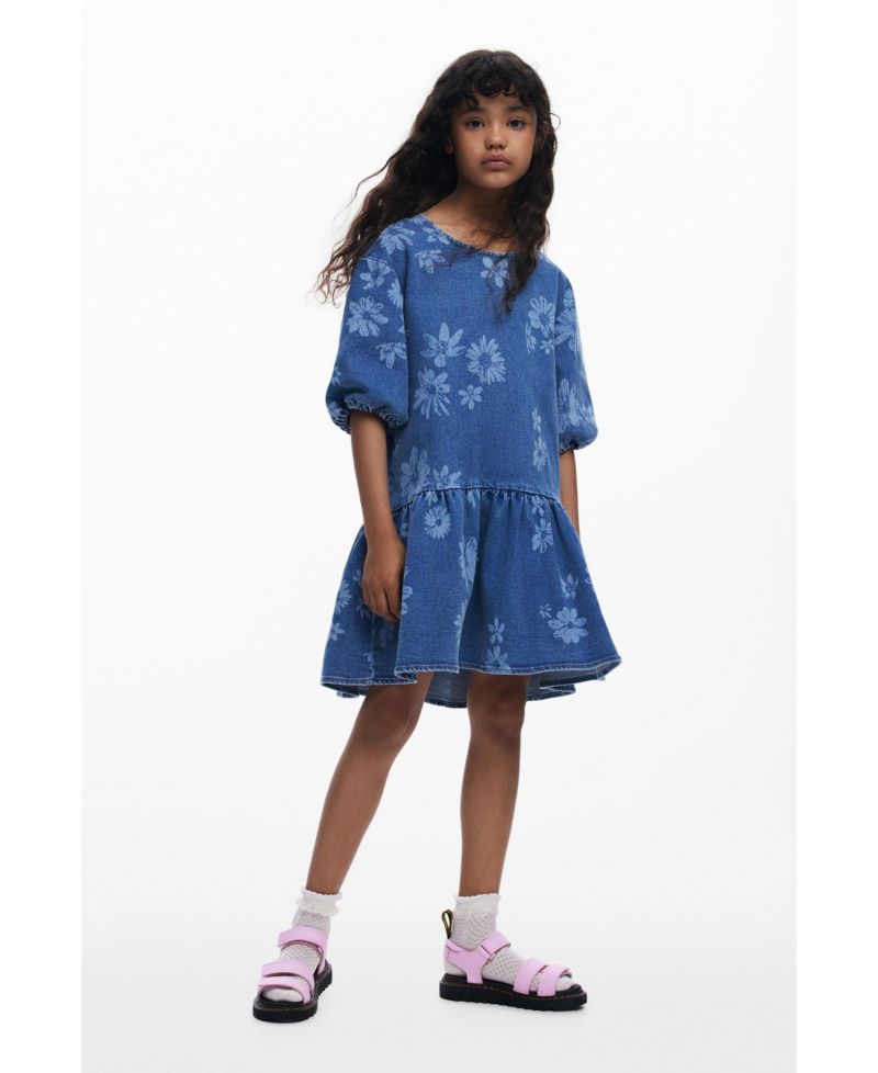 Girls's Denim floral dress