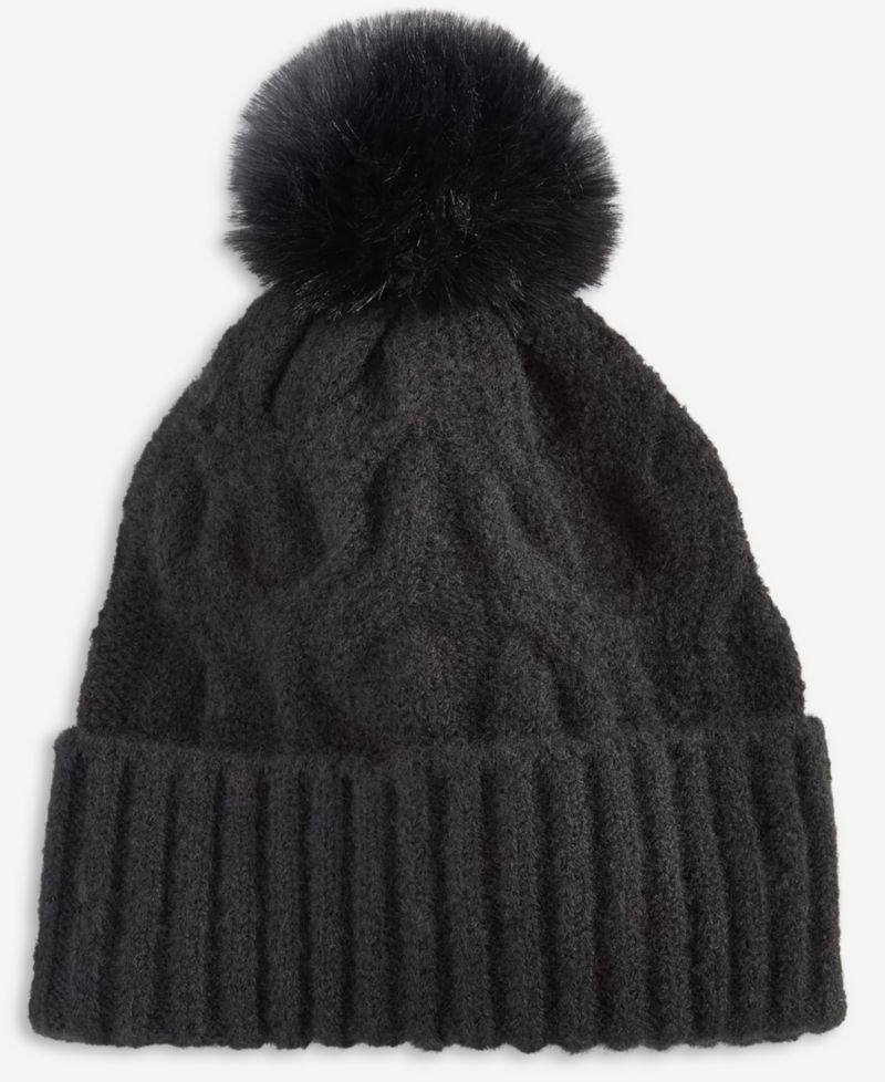 Women's Cable Boucl&eacute; Knit Beanie
