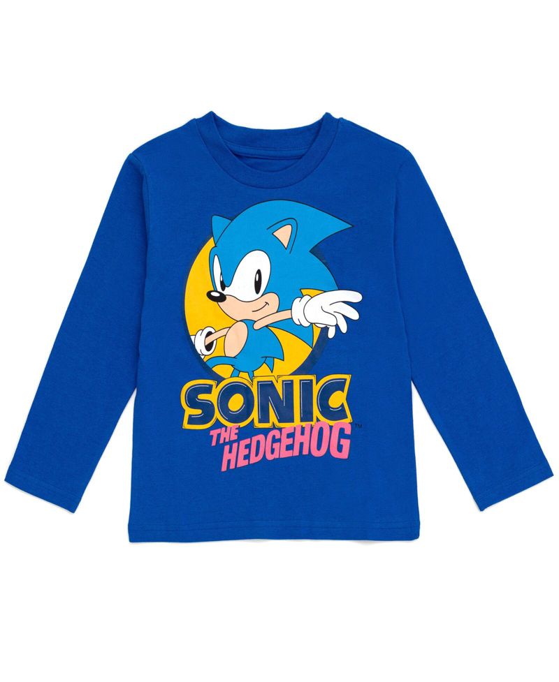Little Boys Sonic the Hedgehog Tails Knuckles 2 Pack T-Shirts Toddler|Child 4-20