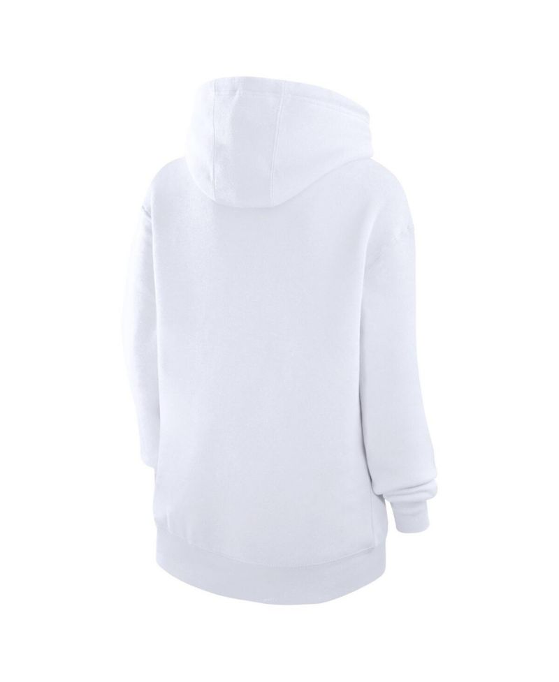 Women's White Green Bay Packers Filigree Logo Pullover Hoodie
