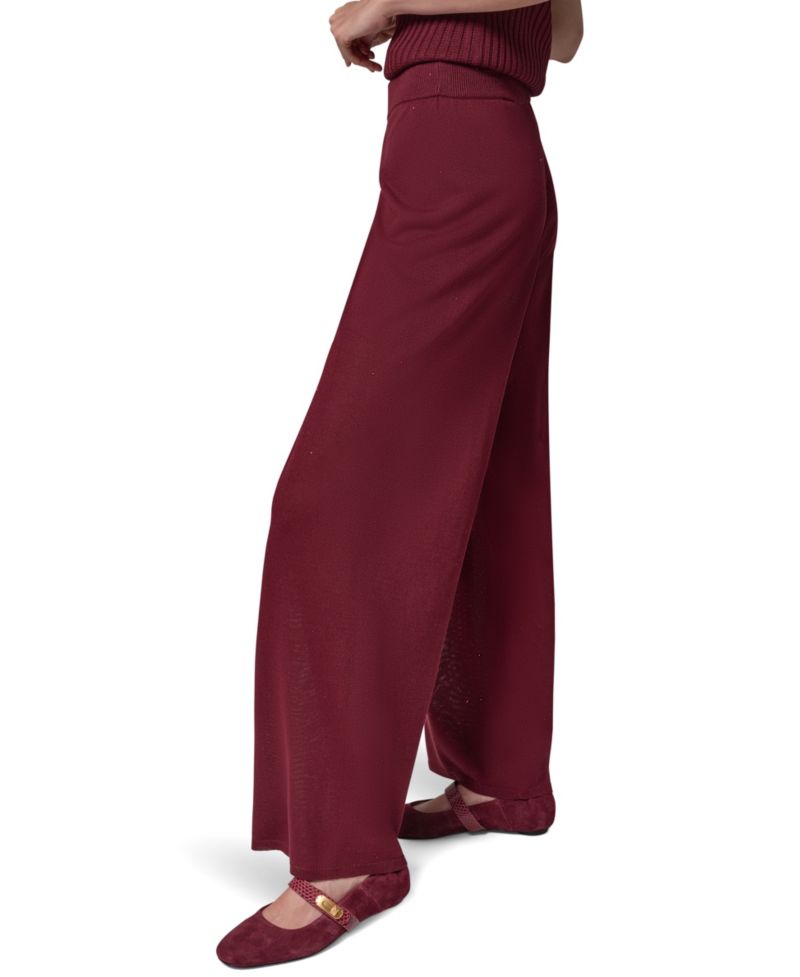 Women's Sequin Wide-Leg Pull-On Pants