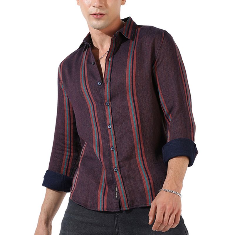 Men's Striped Casual Shirt