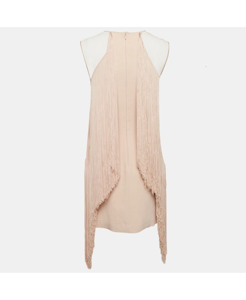 Women's Crepe Fringed Mini Dress