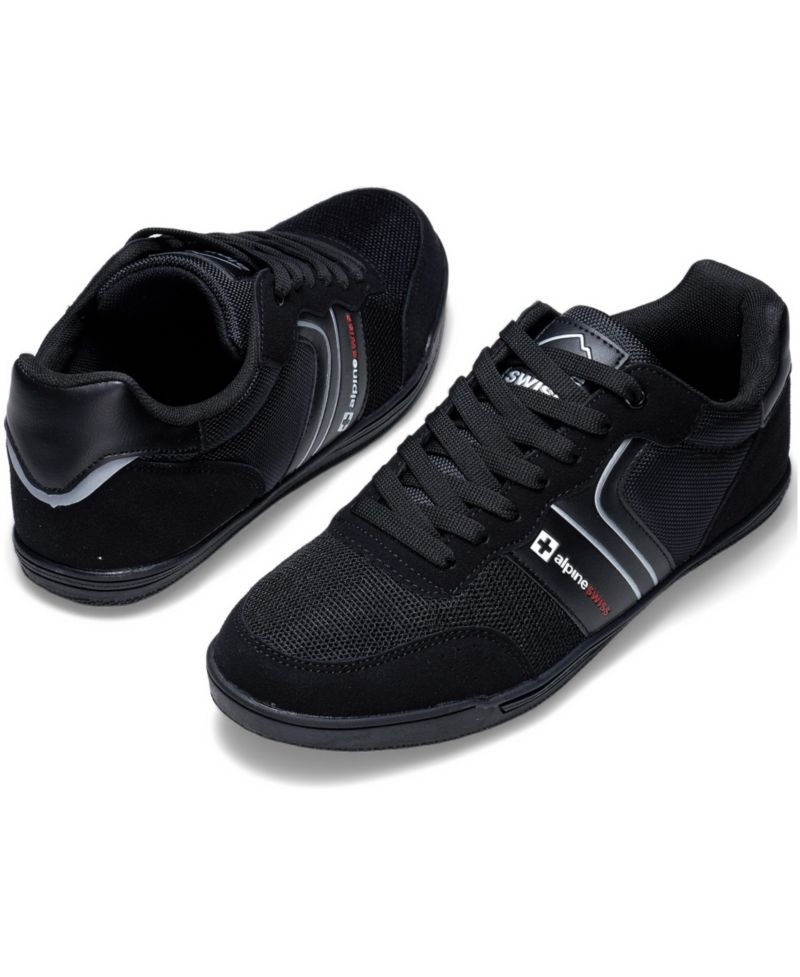 Men's Liam Fashion Sneakers Suede Trim Low Top Lace Up Tennis Shoes