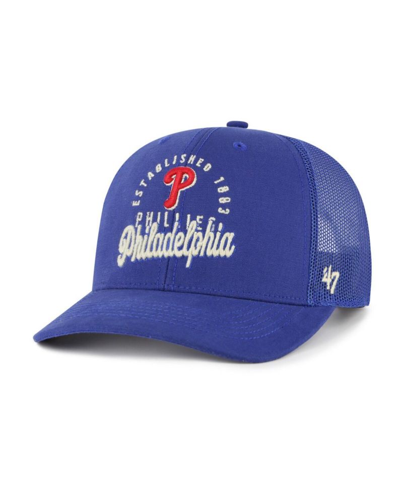 Men's Royal Philadelphia Phillies Pitstop Trucker Adjustable Hat