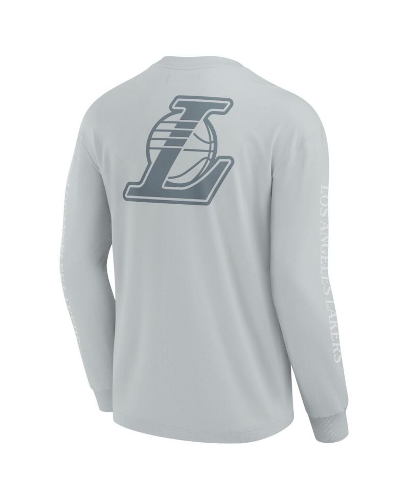 Men's Gray Los Angeles Lakers Elements Strive Long Sleeve T-Shirt