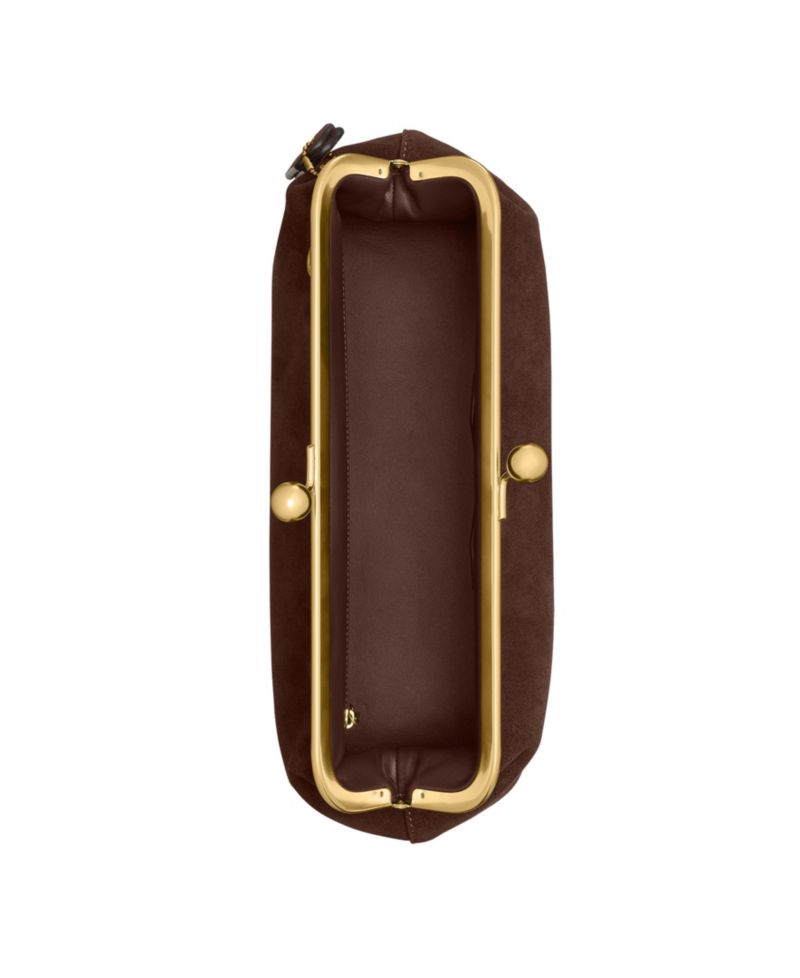 Kisslock Small Suede Frame Bag 30