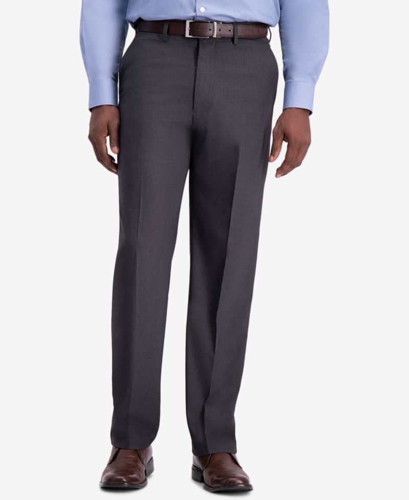 JMH Men's 4-Way Stretch Classic Fit Flat Front Dress Pant