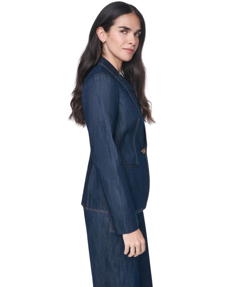 Women's Notch-Collar One-Button Blazer