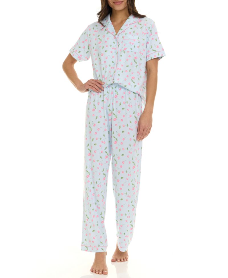 Women's Gabriella Short-Sleeve Top and Pajama Pants, 2-Piece Set