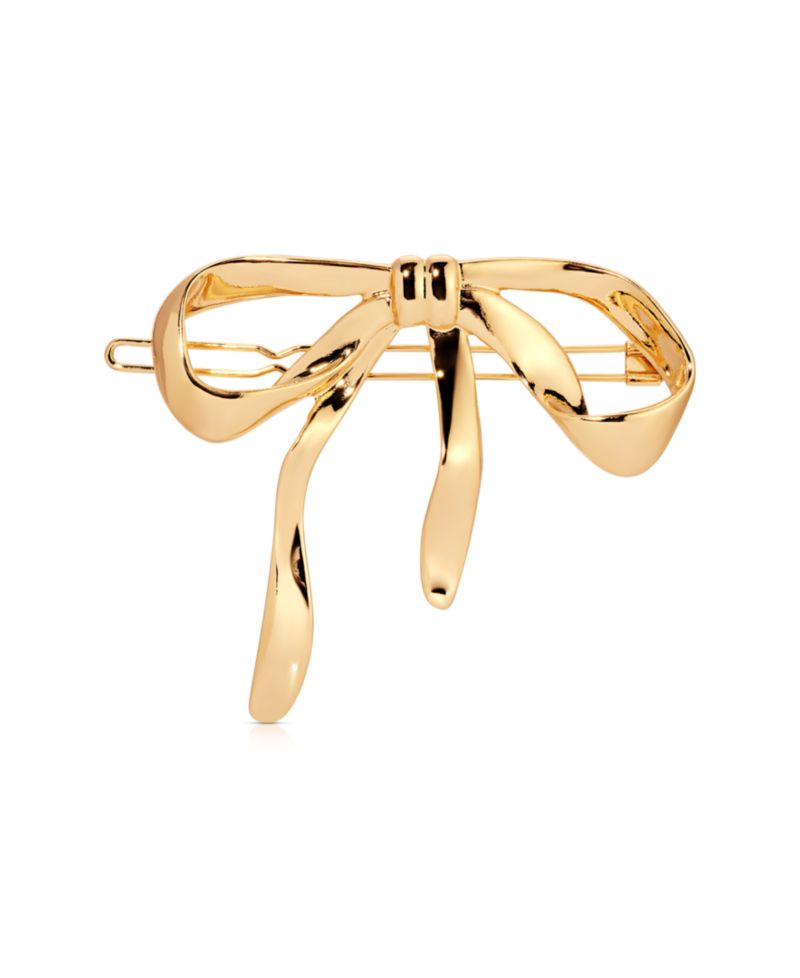 Bow Gold Tone Barrette