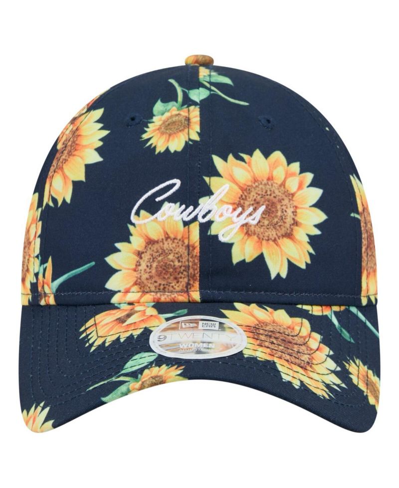 Women's Navy Dallas Cowboys Adventure Sunflower 9TWENTY Adjustable Hat