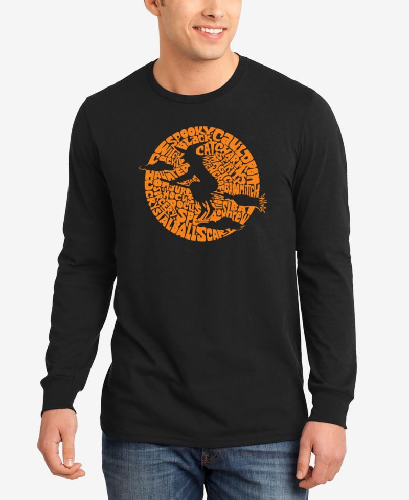 Men's Spooky Witch Word Art Long Sleeve T-shirt