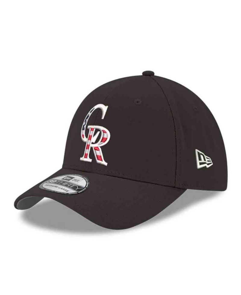 Men's Black Colorado Rockies America 250 39THIRTY Flex Hat