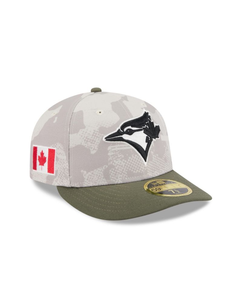 Men's Light Beige/Olive Toronto Blue Jays 2025 Armed Forces Day Low Profile 59FIFTY Fitted Hat