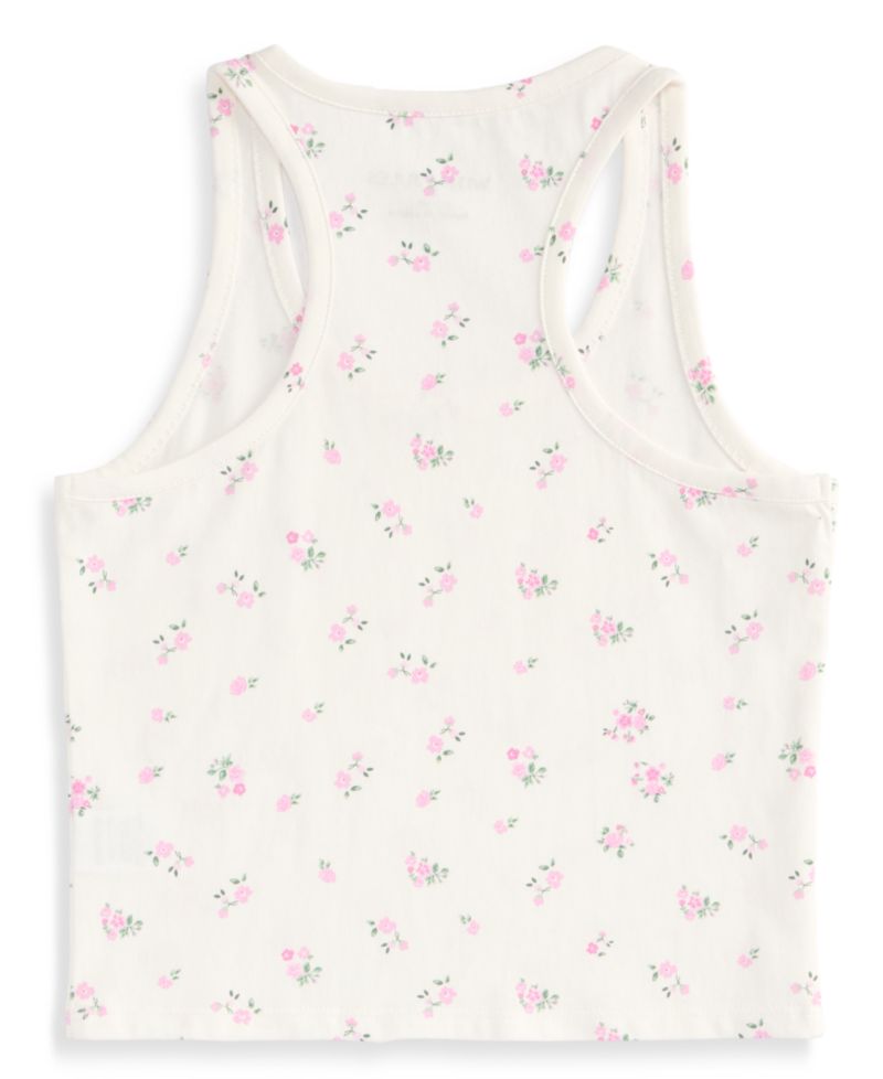 Girls' 7-16 Cotton Floral Tank Top