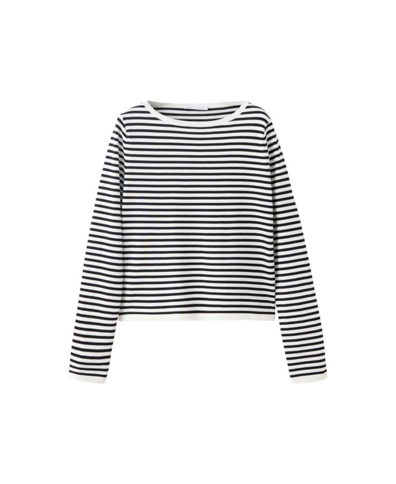 Women's Striped Crewneck Long-Sleeve Sweater
