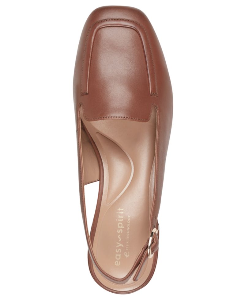 Women's Farida eFlex Leather Moc Toe Slingback Pumps