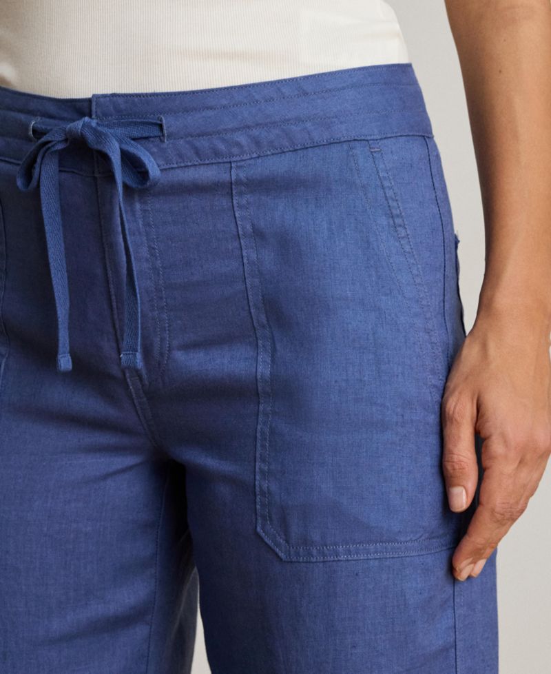 Petite Wide-Leg Linen Pants