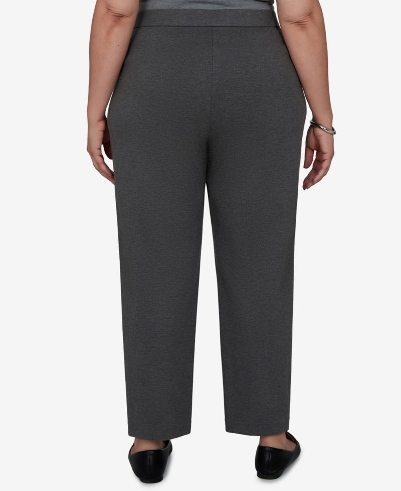 Plus Size Pull-On Mid-Rise Ankle Pants