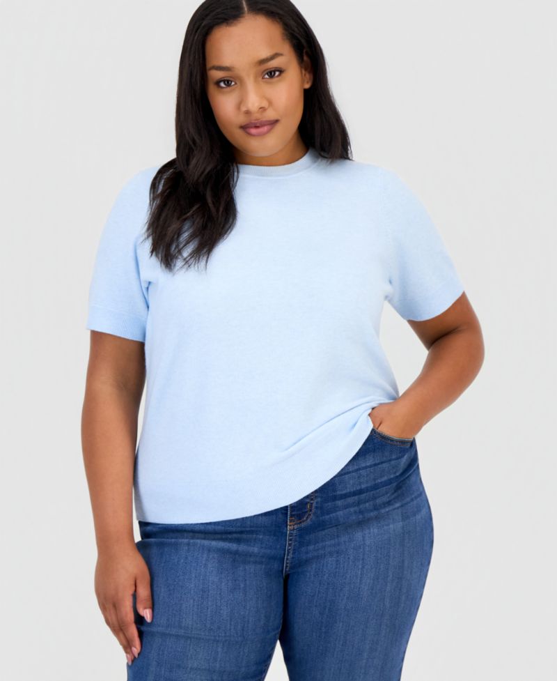 Trendy Plus Size Sweater-Knit T-Shirt