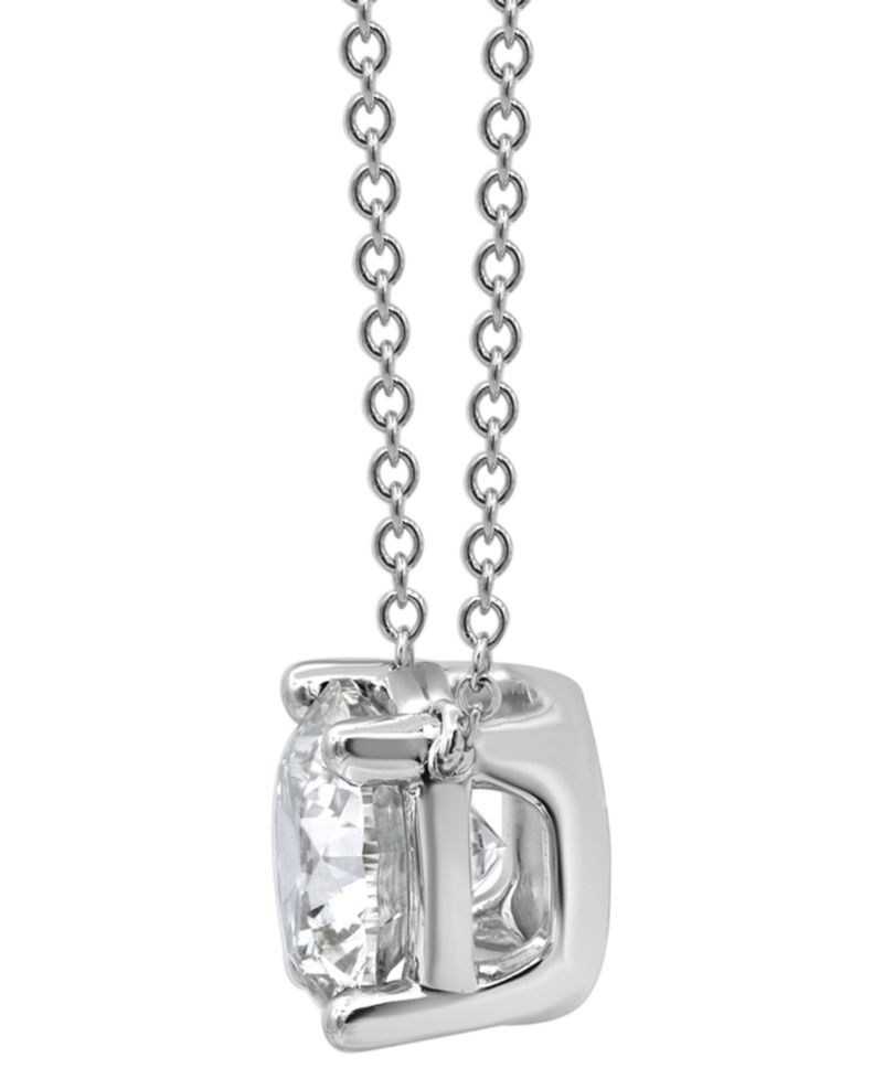 Certified Lab Grown Diamond Solitaire 18" Pendant Necklace (3 ct. t.w.) in 14k Gold