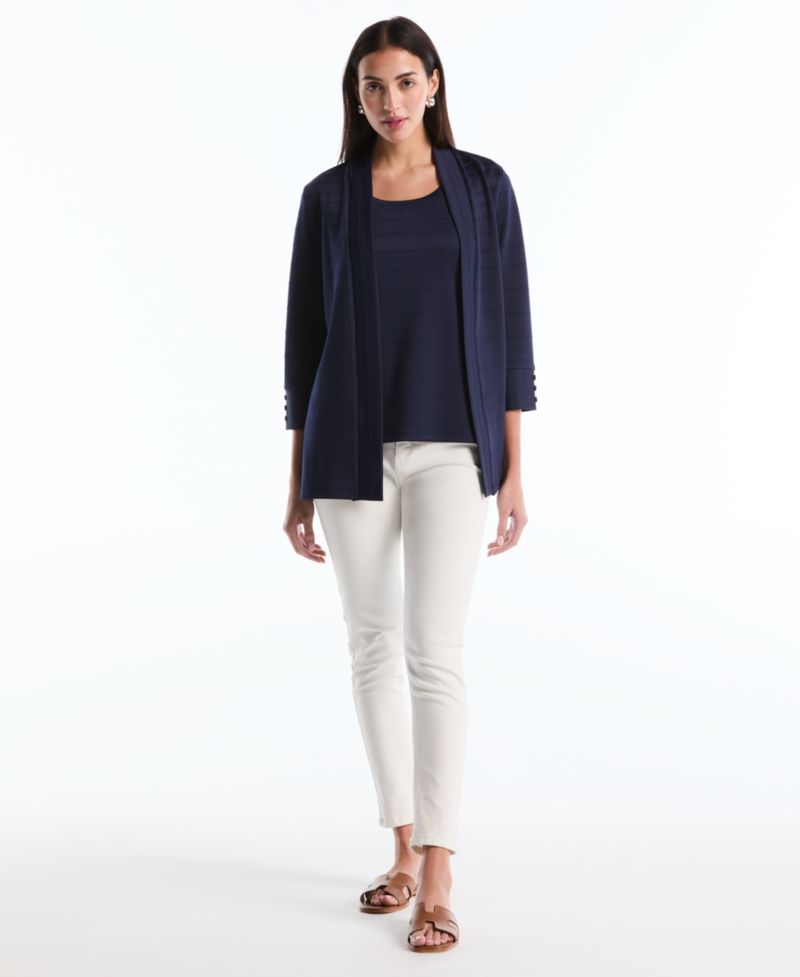 Petite Ottoman Knit Cardigan Sweater