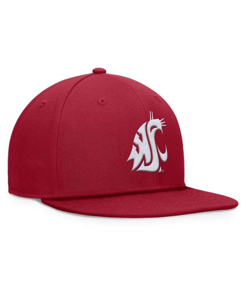 Men's Crimson Washington State Cougars Fundamental Snapback Hat