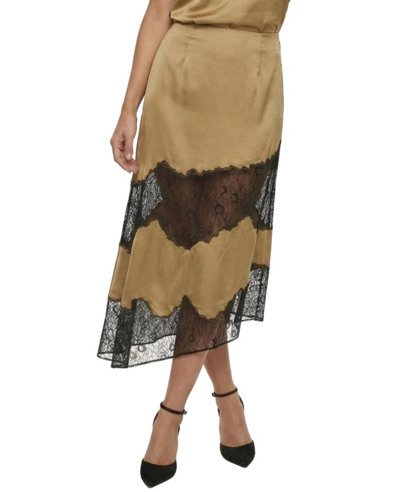 Women's Elenor Lace Insert Midi Skirt
