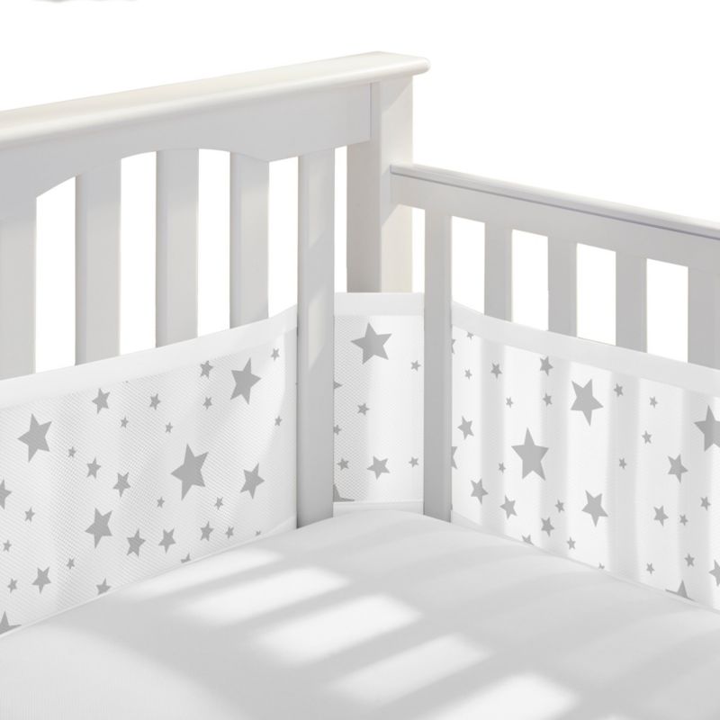 Breathable Mesh Liner for Full-Size Cribs, Classic 3mm Mesh (Size 4FS Covers 3 or 4 Sides)