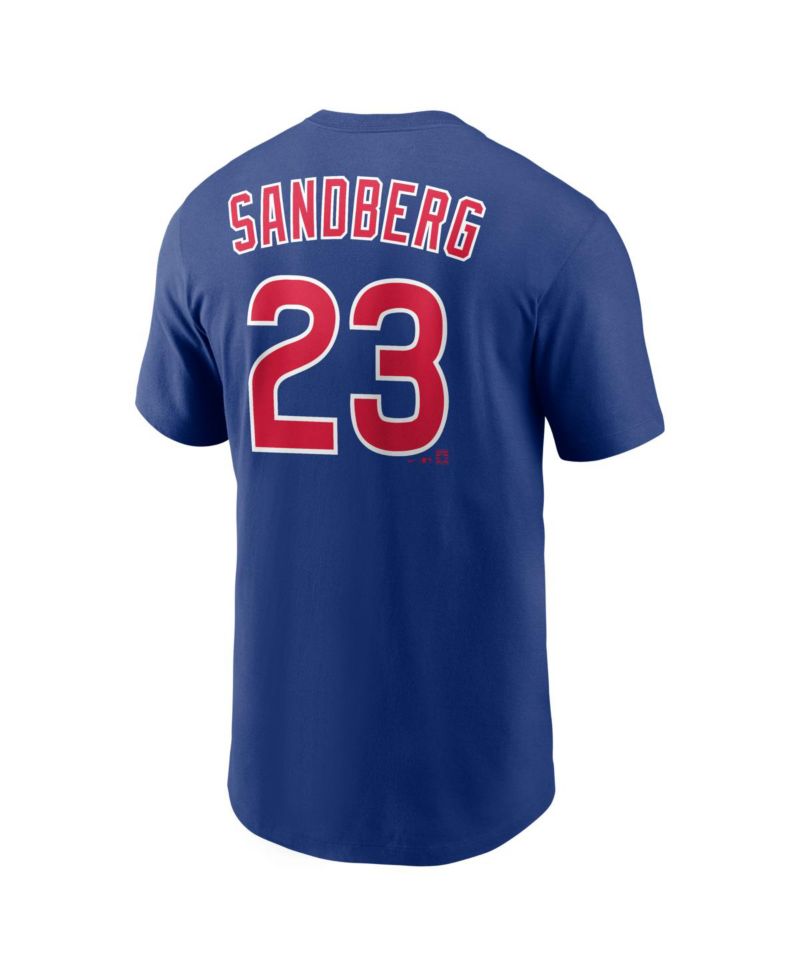 Men's Ryne Sandberg Royal Chicago Cubs Cooperstown Collection Name & Number T-Shirt