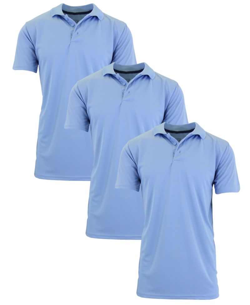 Men's Big & Tall Dry Fit Moisture-Wicking Polo Shirt, 3-Pack