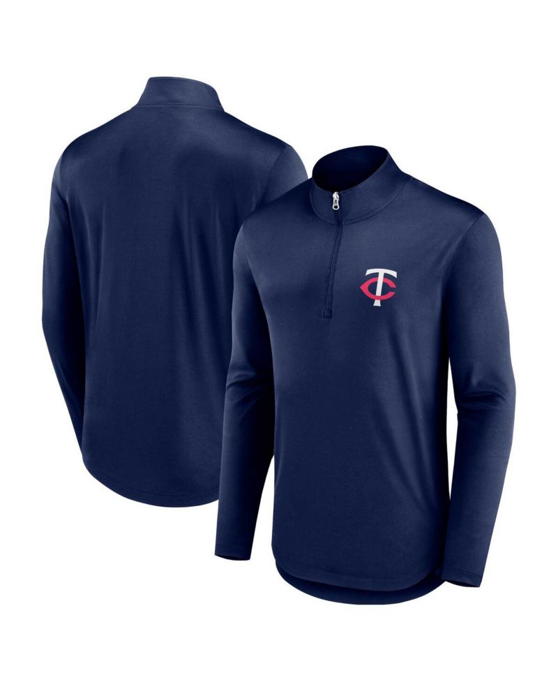 Men's Navy Minnesota Twins Quarterback Quarter-Zip Top