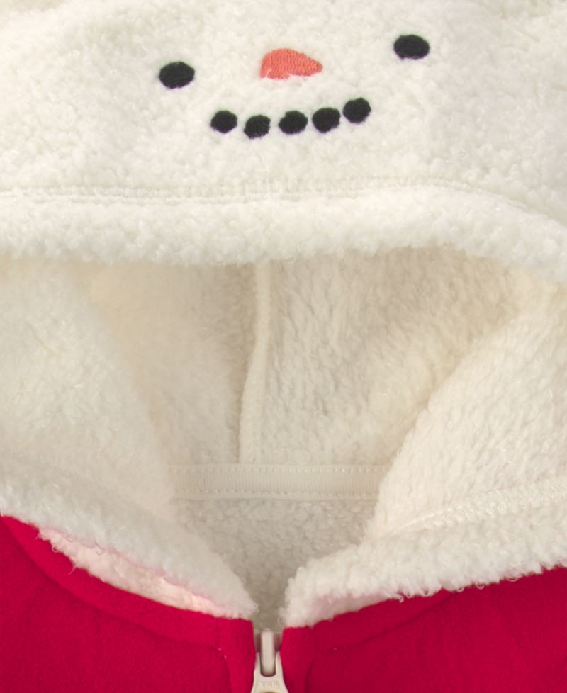 Baby Boys' and Baby Girls' Snowman Fleece Jumpsuit