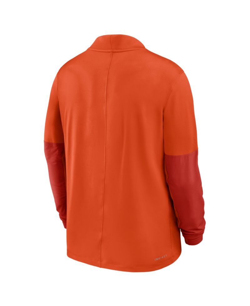 Men's Orange Clemson Tigers One Goal Performance Half-Zip Pullover Sweatshirt