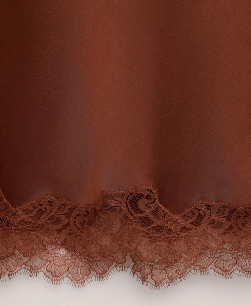 Women's Selection Asymmetrical Satin Lace Dress