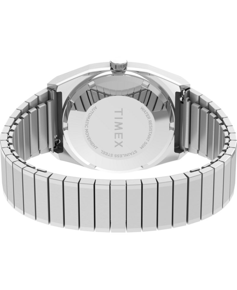 Men's Automatic Silver-Tone Stainless Steel Watch, 34mm