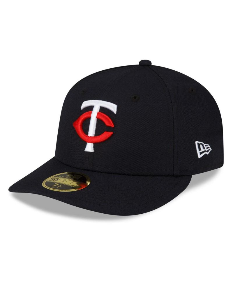 Мужская темно-синяя приталенная шляпа Minnesota Twins 2023 Authentic Collection из коллекции Now Profile Home 59FIFTY