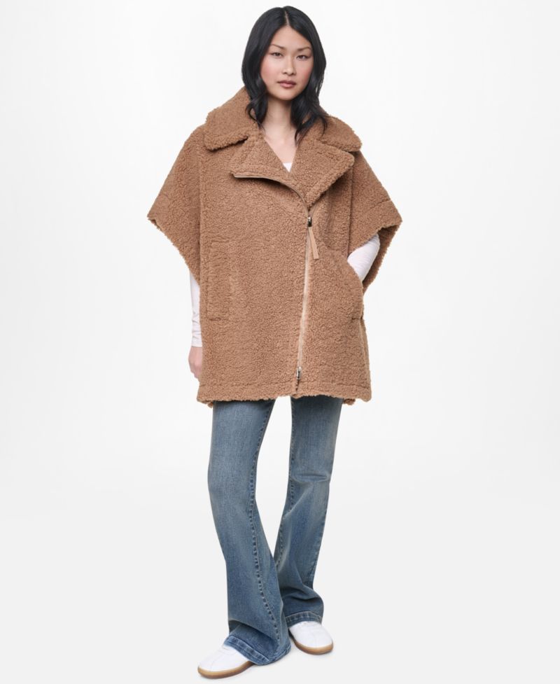 Women's Asymmetrical Zip Poncho Jacket