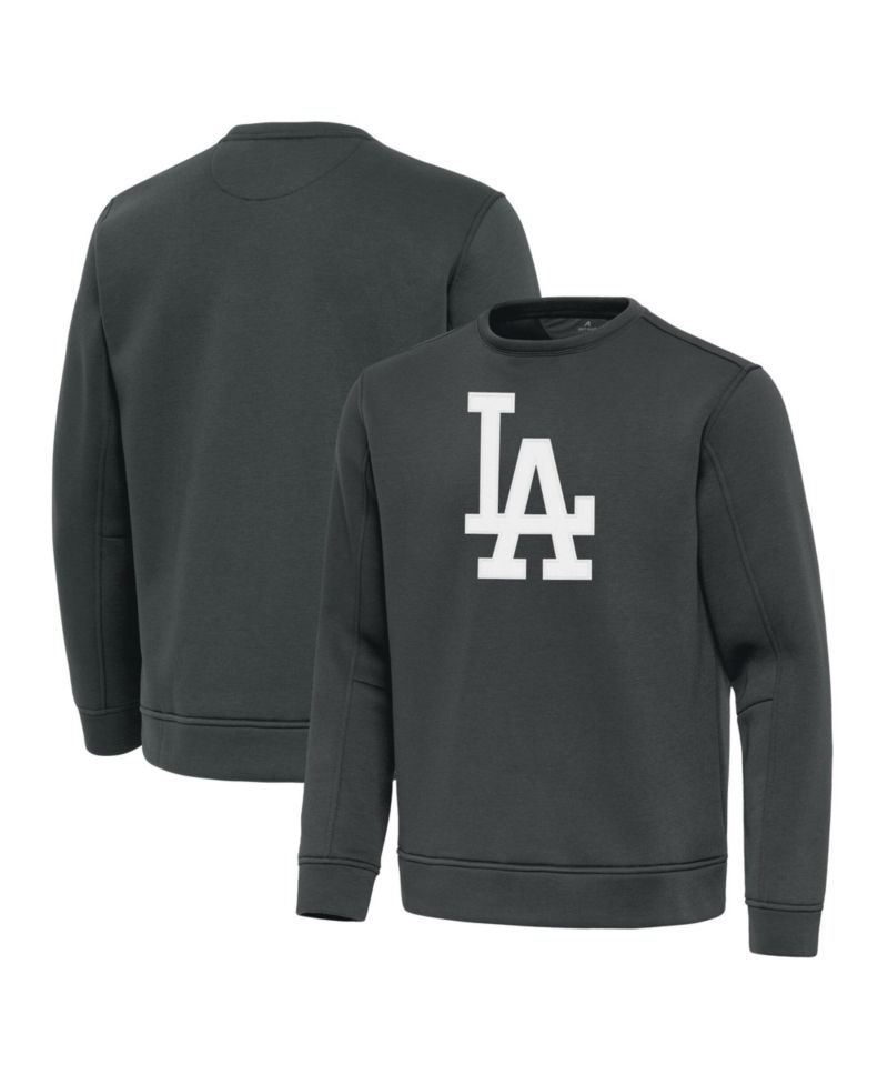 Men's Pewter Los Angeles Dodgers Relevant Lightweight Pullover Sweatshirt