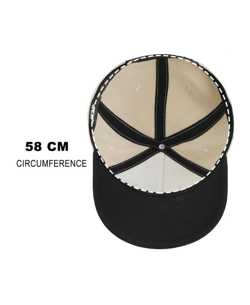 Men's Empire White and Black A-Frame Snapback Hat