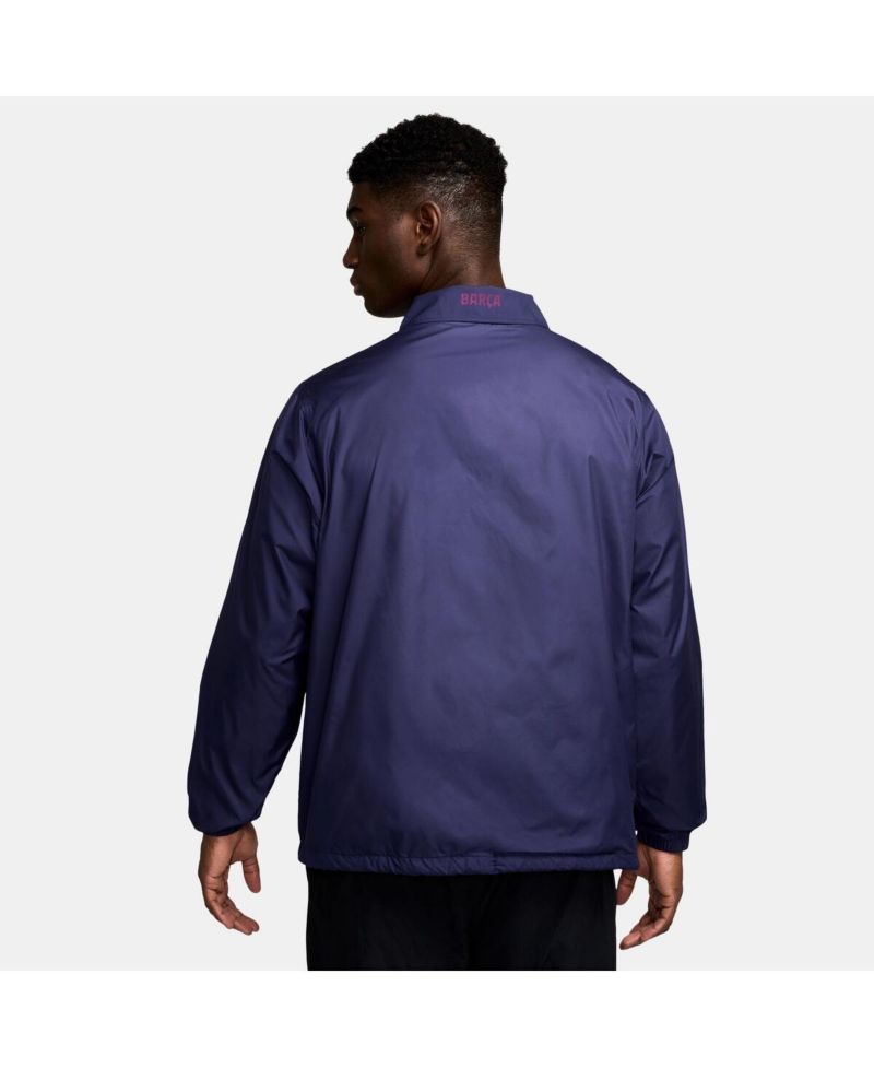 Men's Navy Barcelona Club Coaches Full-Snap Jacket