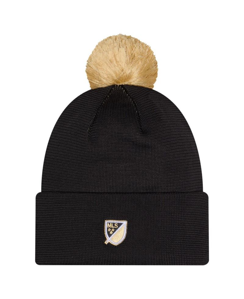 Men's Black LAFC 2026 Jersey Hook Cuffed Knit Hat with Pom