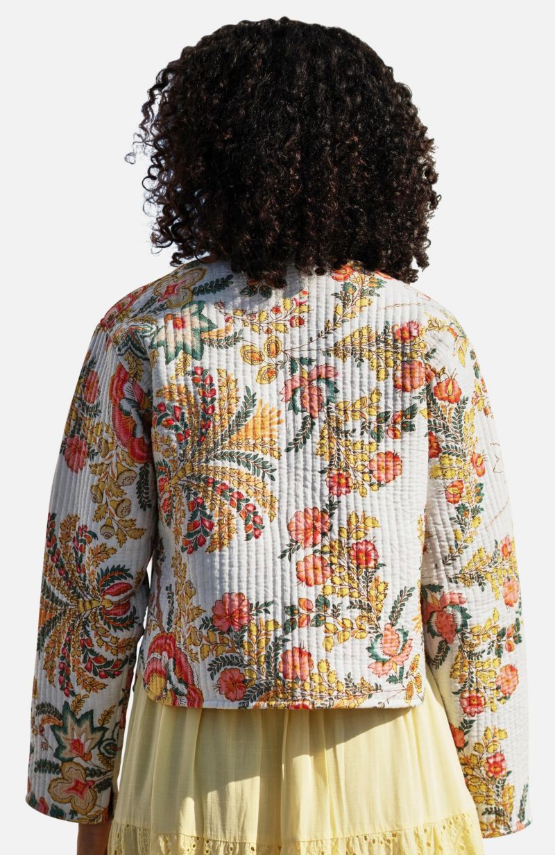 Women's Boho Cotton Reversible Quilted Jacket